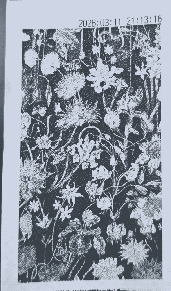 Registo térmico textura flores