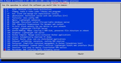 lista de programas instalados no dietpi