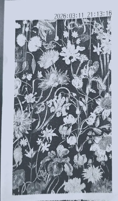 Registo térmico textura flores